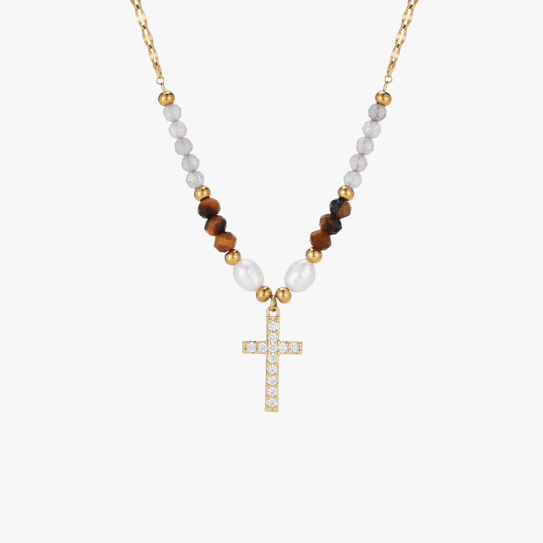 Pray Over it Beaded Cross Necklace with Gift Box &amp; Bag included