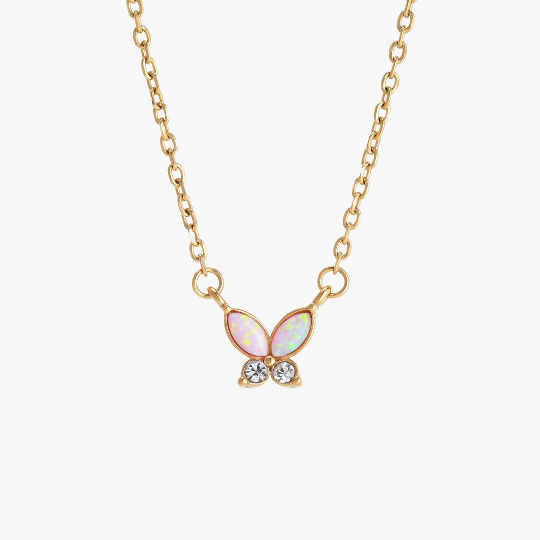 Strength: Opal Butterfly Necklace