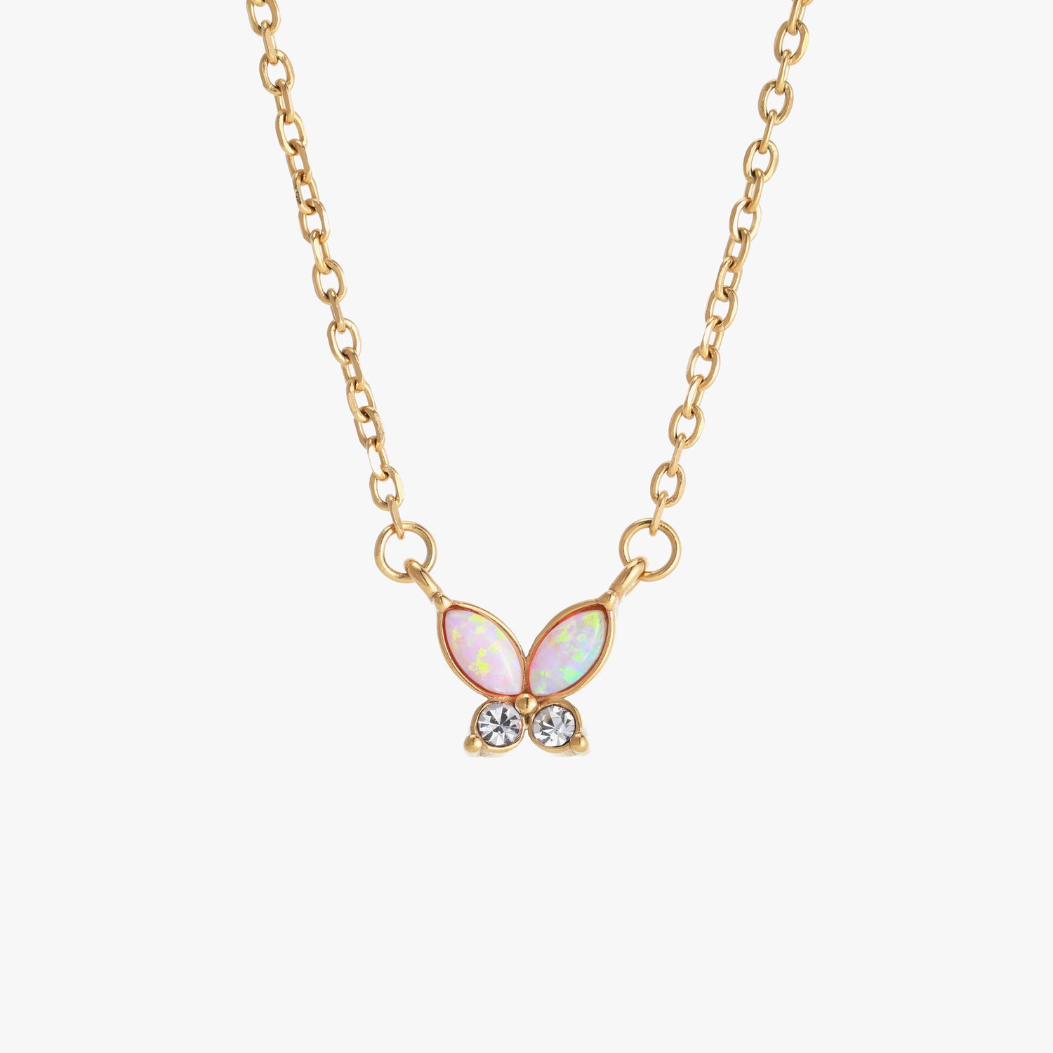 Strength: Opal Butterfly Necklace