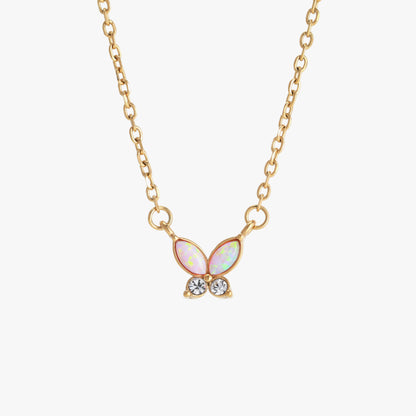 Strength: Opal Butterfly Necklace