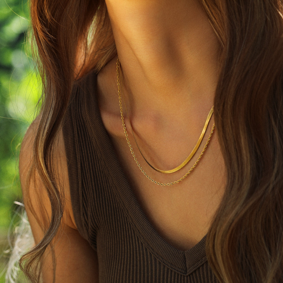 Double-Layer Snakebone Necklace