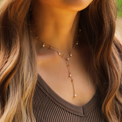 Lariat Pearl necklace