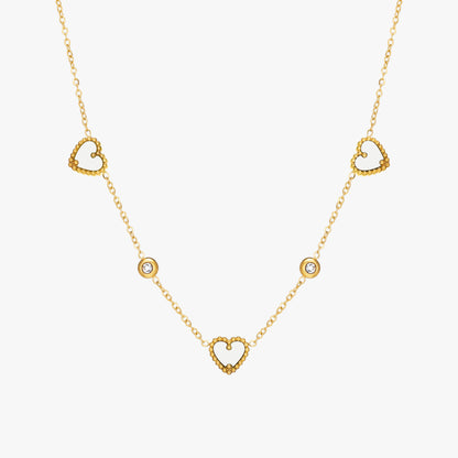 Triple-Heart Pendant Necklace