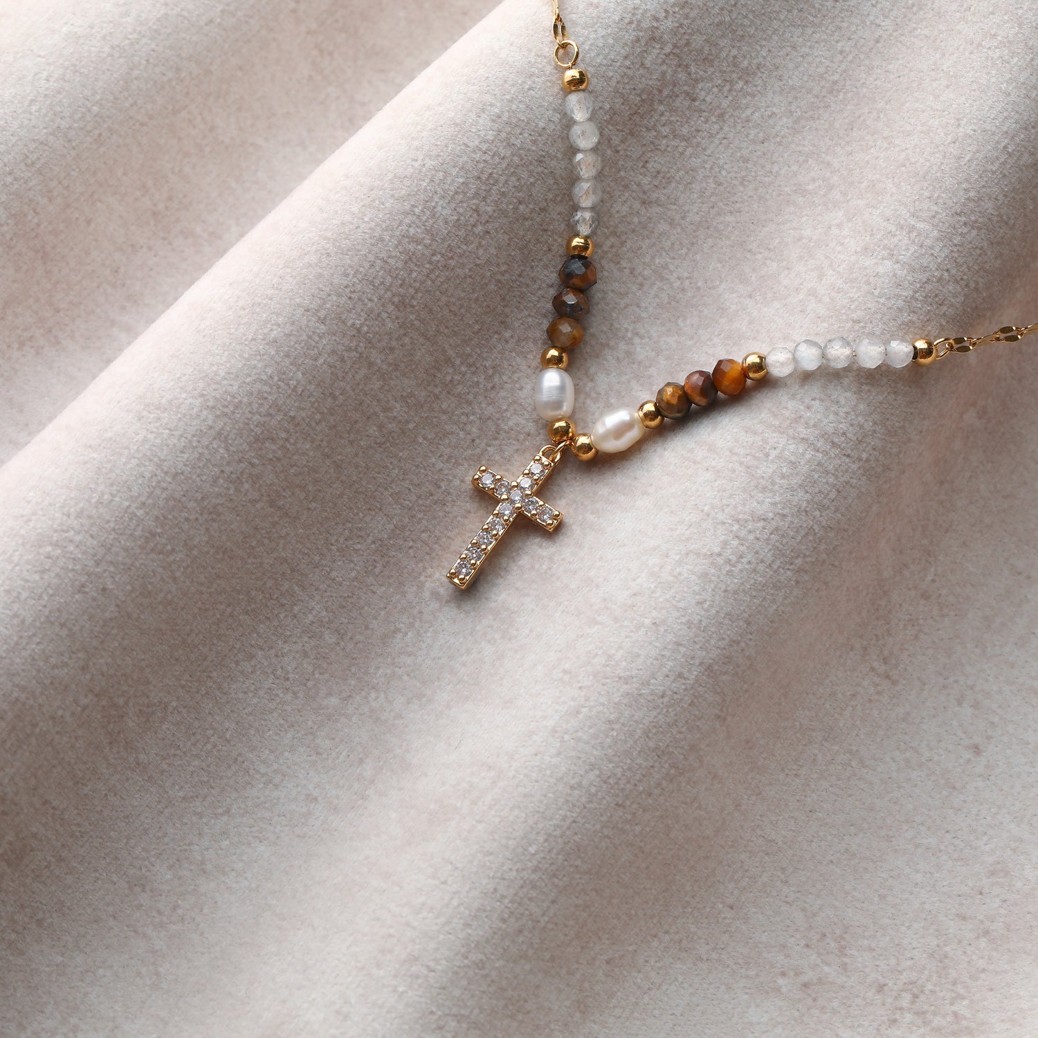 Pray Over it Beaded Cross Necklace with Gift Box &amp; Bag included