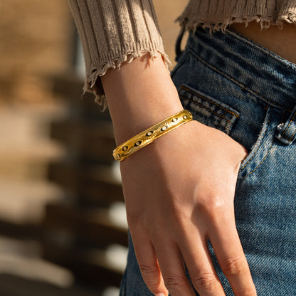 Vintage Black Evil Eye Bangle