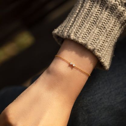 S925 Dainty Tiny Bow Bracelet