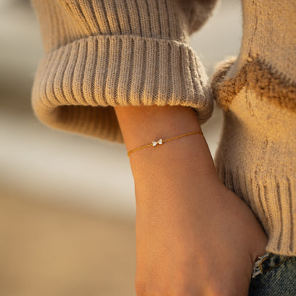 S925 Dainty Tiny Bow Bracelet