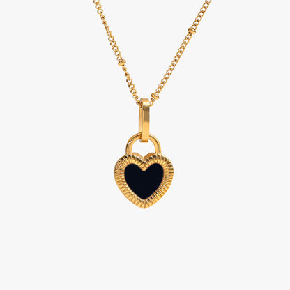 Double-sided Heart Pendant Necklace