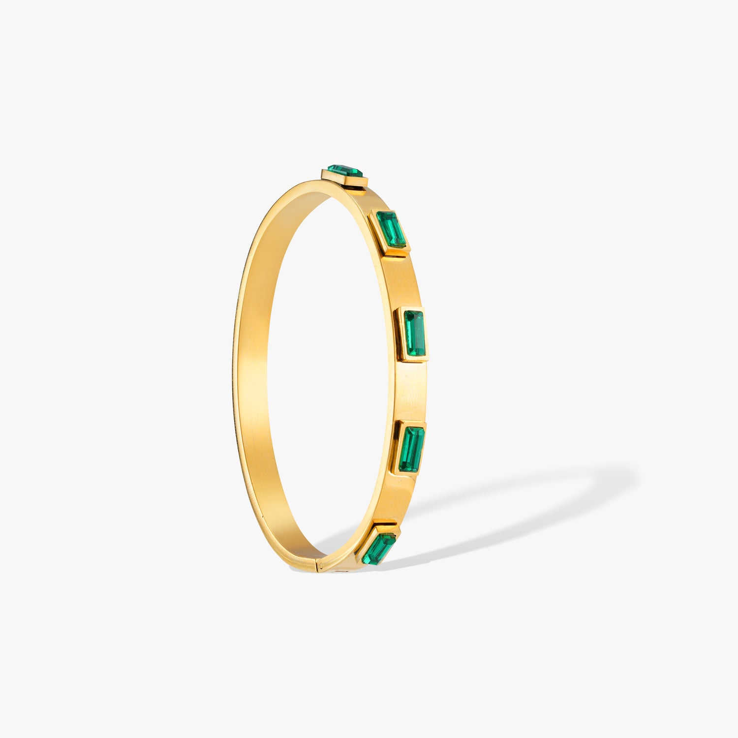 Gemstone Gold Bangle