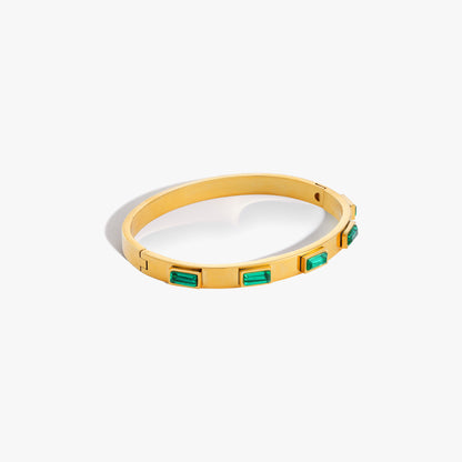 Gemstone Gold Bangle