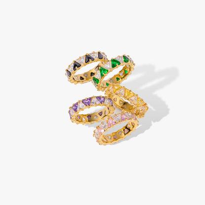 Double Color Gemstone Ring