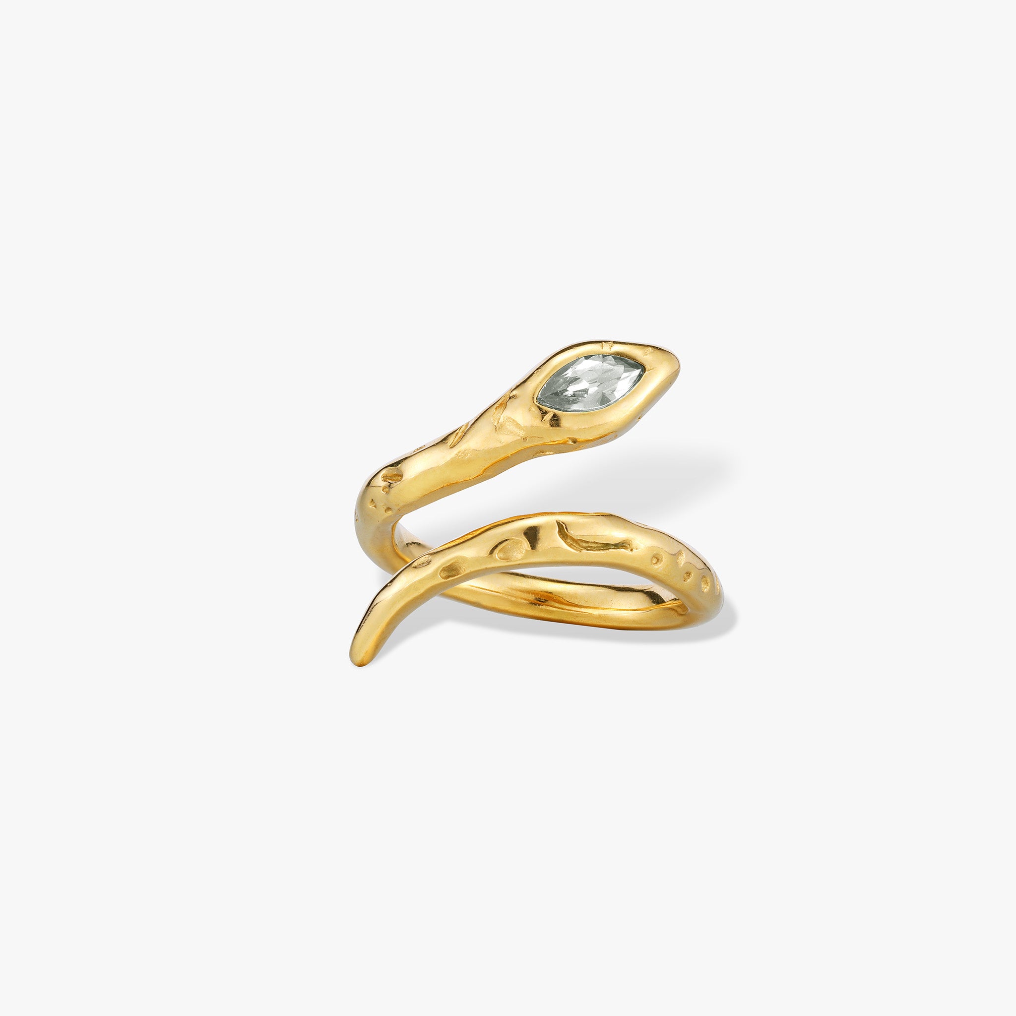 Snake Gemstone Open Ring