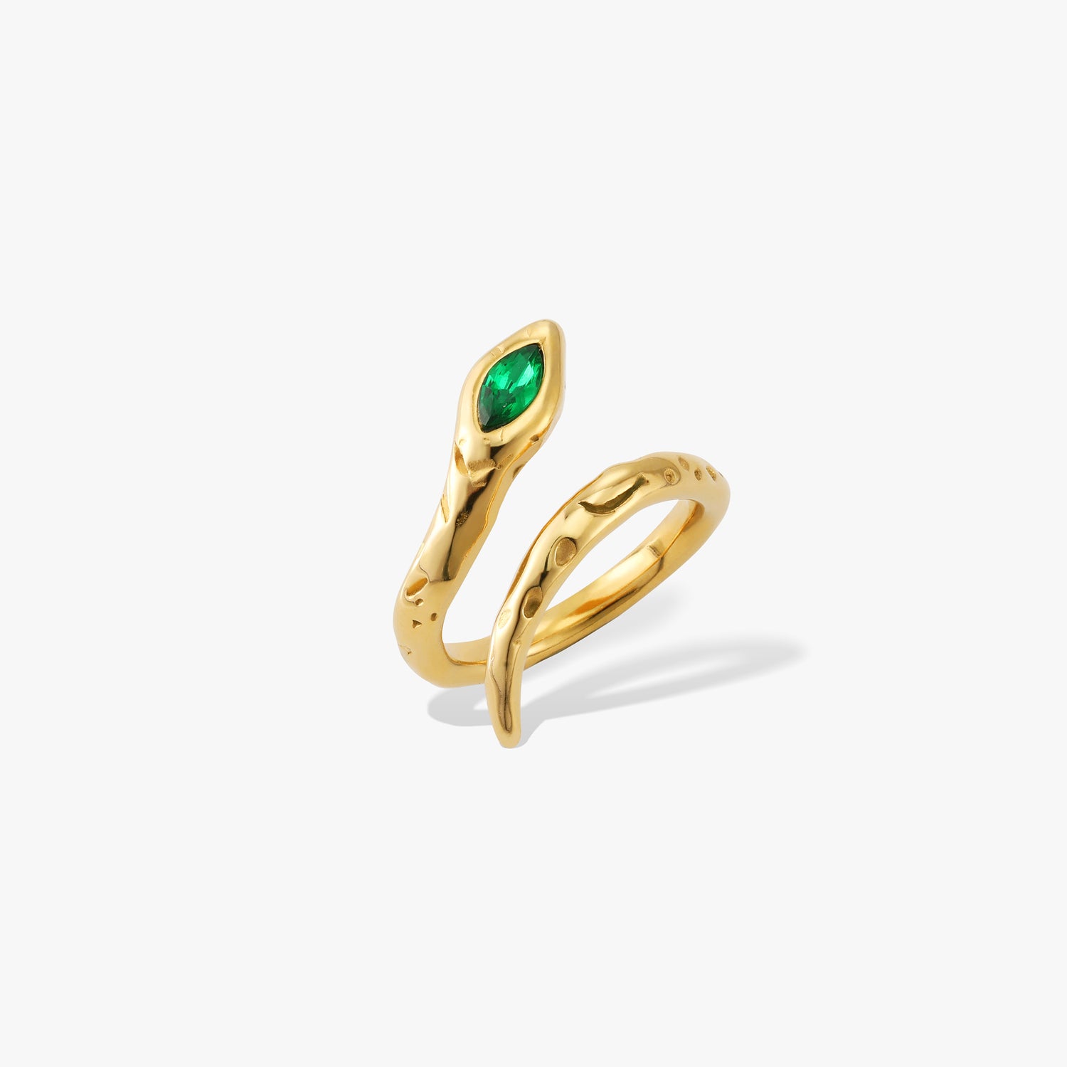 Snake Gemstone Open Ring