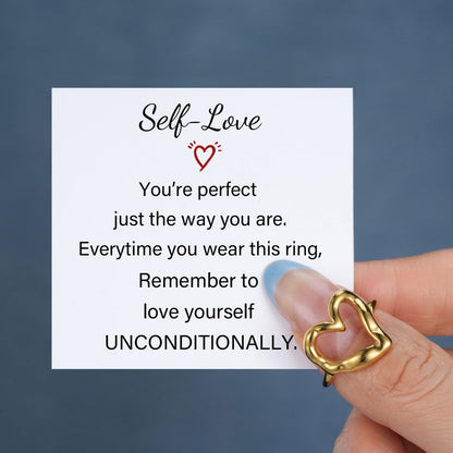 Embrace Self-love Heart Ring