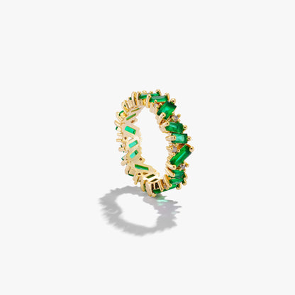 Vintage Green Beautifully Broken Gemstone Ring