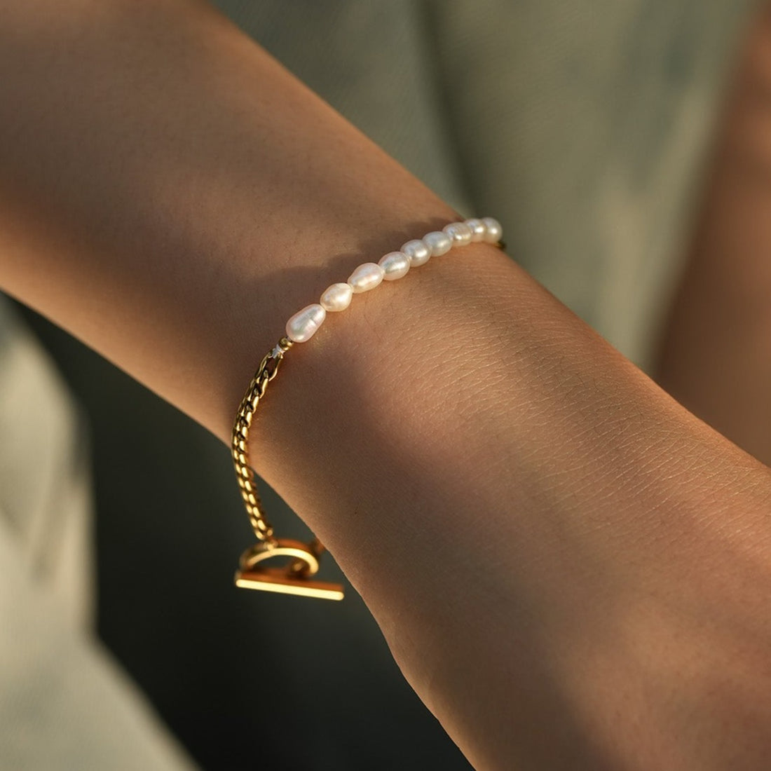 Pearl OT Chain Bracelet