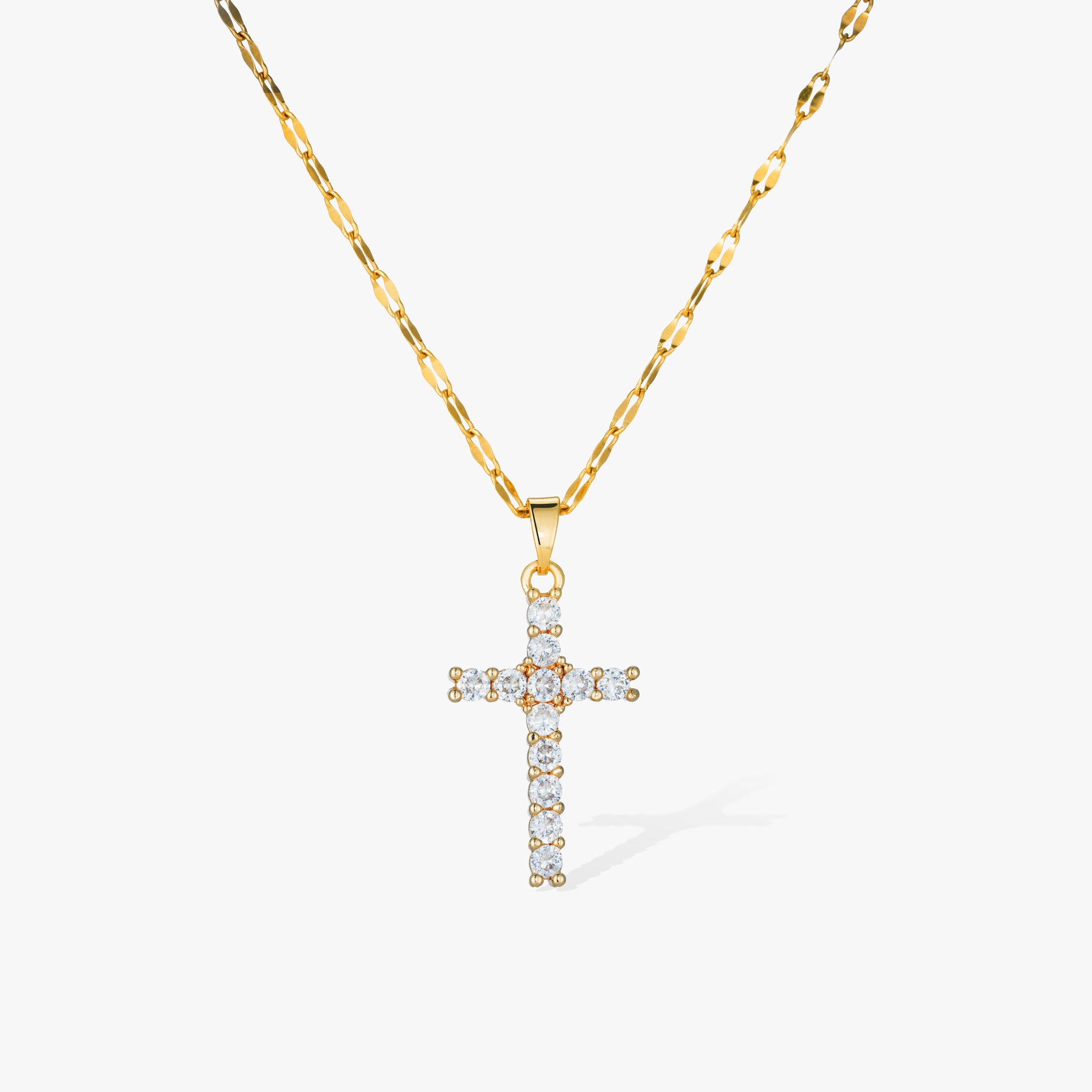 Cross Gemstone Necklace