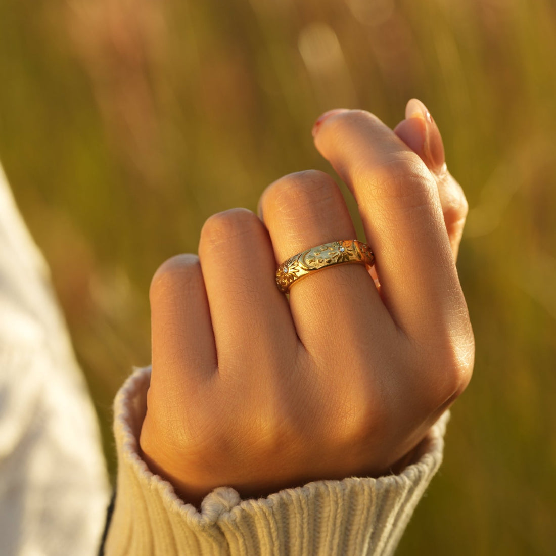 Star Moon Ring