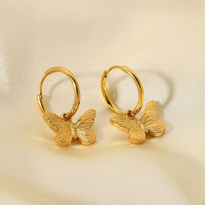 Texture Butterfly Hoops