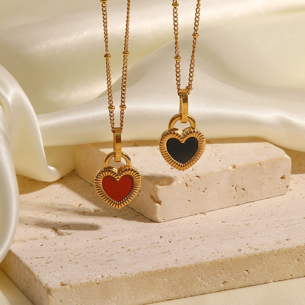 Double-sided Heart Pendant Necklace