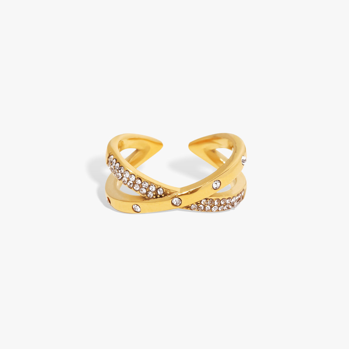 Golden Entwined Elegance Ring