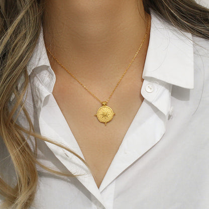 Compass Sun Necklace