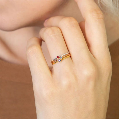 Dainty Stackable Birthstone Ring