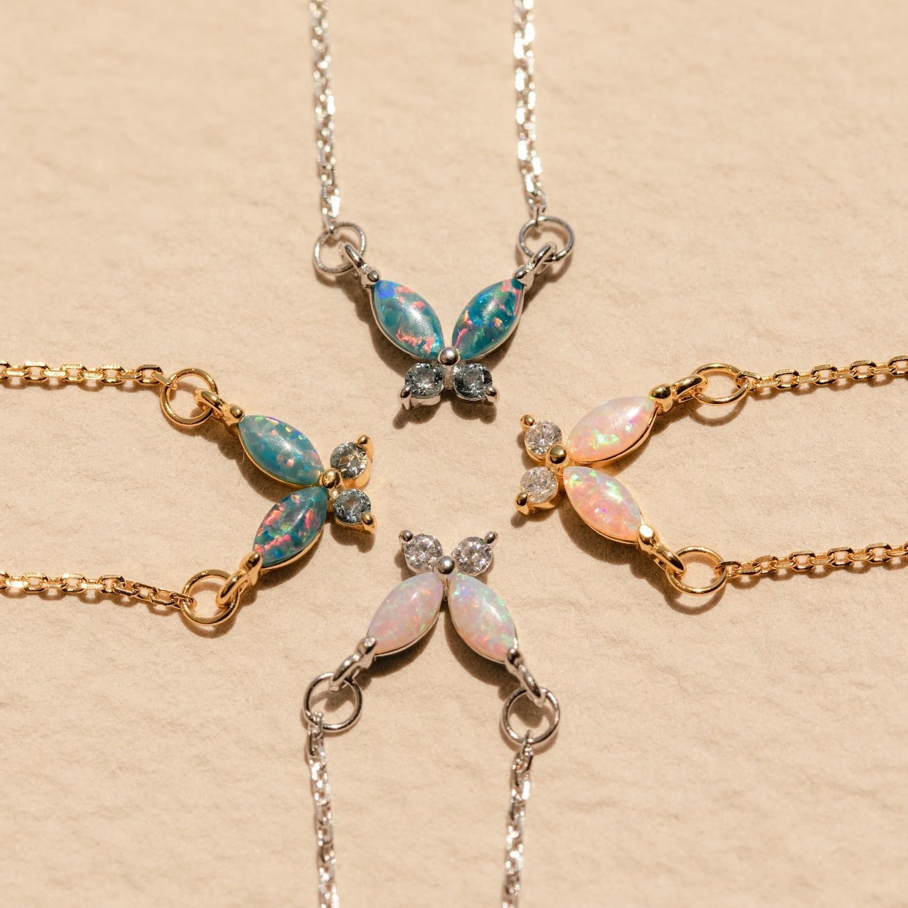 Strength: Opal Butterfly Necklace