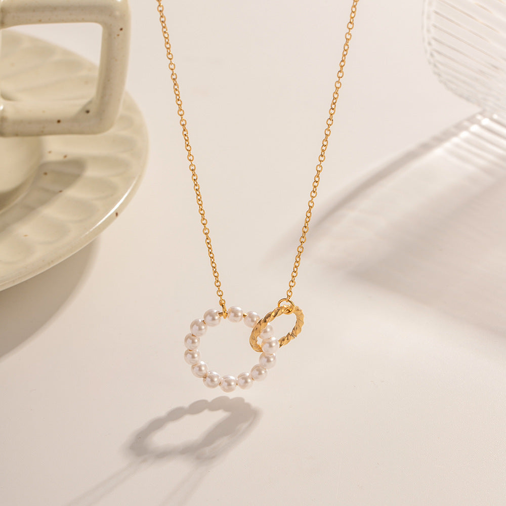 Forever Linked Double Circle Necklace