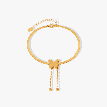 Tassel Butterfly Snakebone Anklet