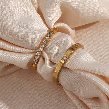 Sparkling Thin Band Ring