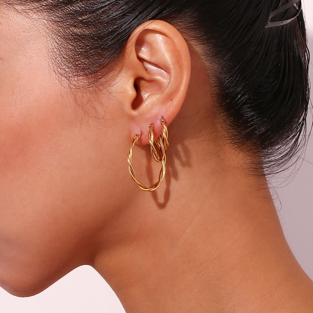 Twisted Wire Hoops