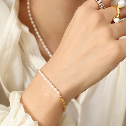 Pearl OT Chain Bracelet