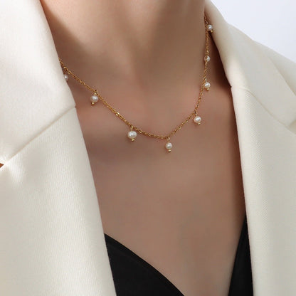 Lariat Pearl necklace