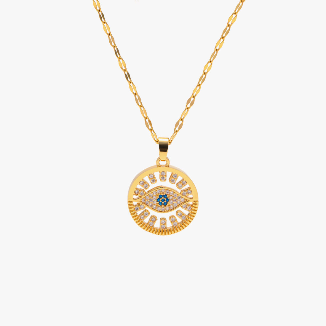 Gemstone Evil Eye Necklace