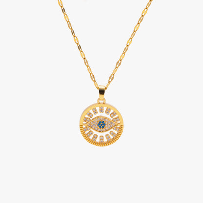 Gemstone Evil Eye Necklace