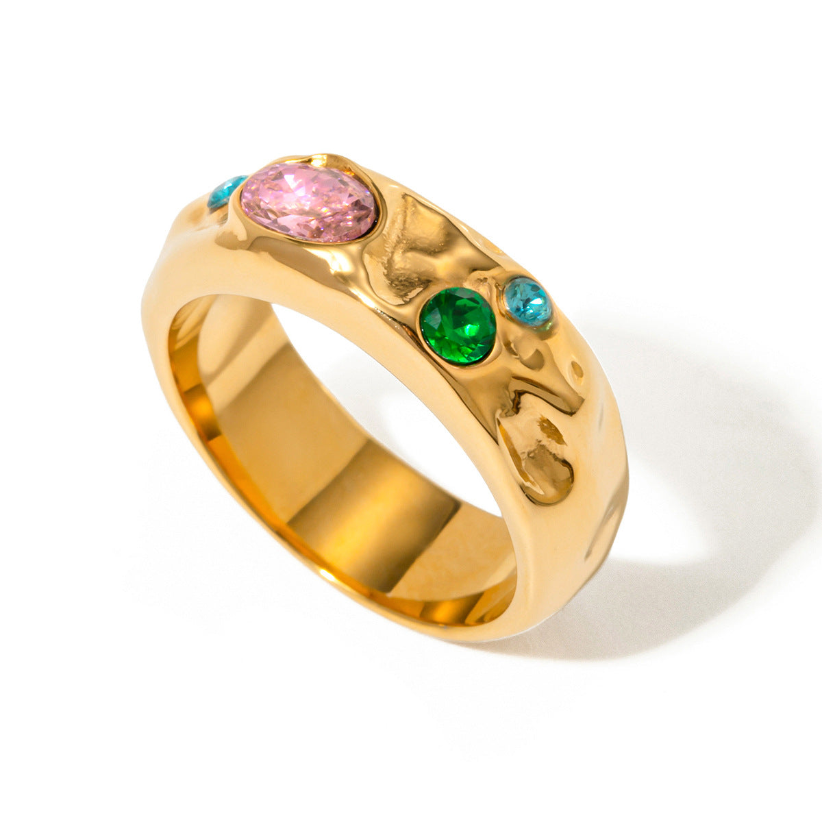 Colorful Stone Band Ring