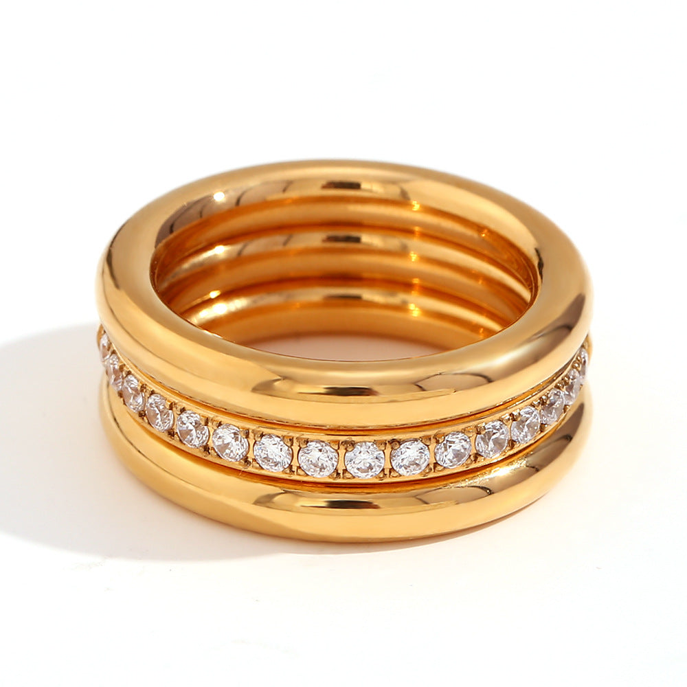 3-Piece Stacking Band Rings Set