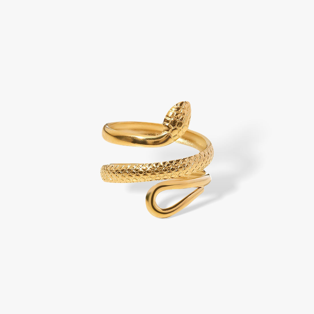 Texture Snake Open Ring