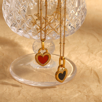 Double-sided Heart Pendant Necklace