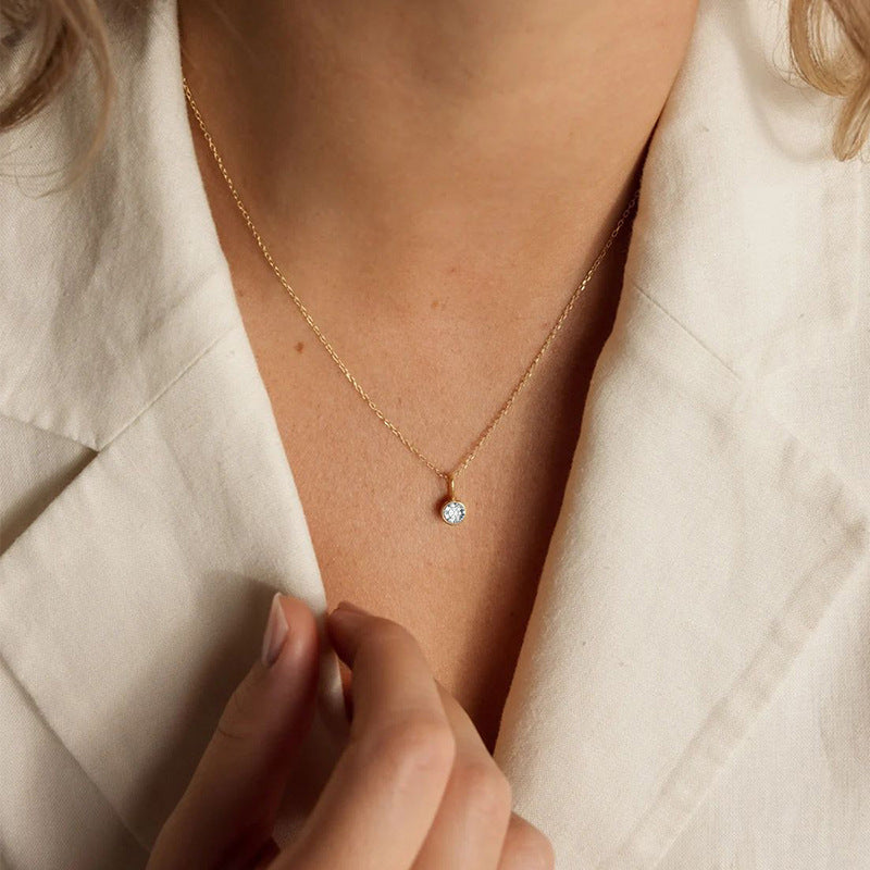 Dainty Tiny Birthstone Necklace