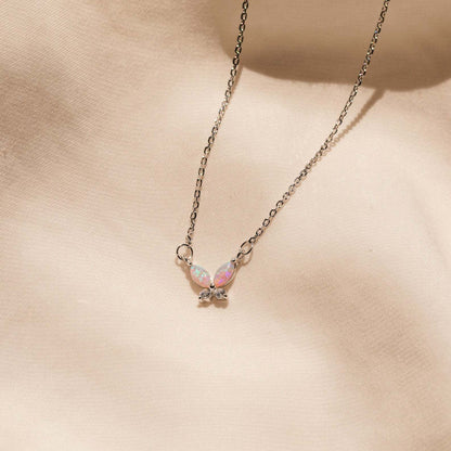 Strength: Opal Butterfly Necklace