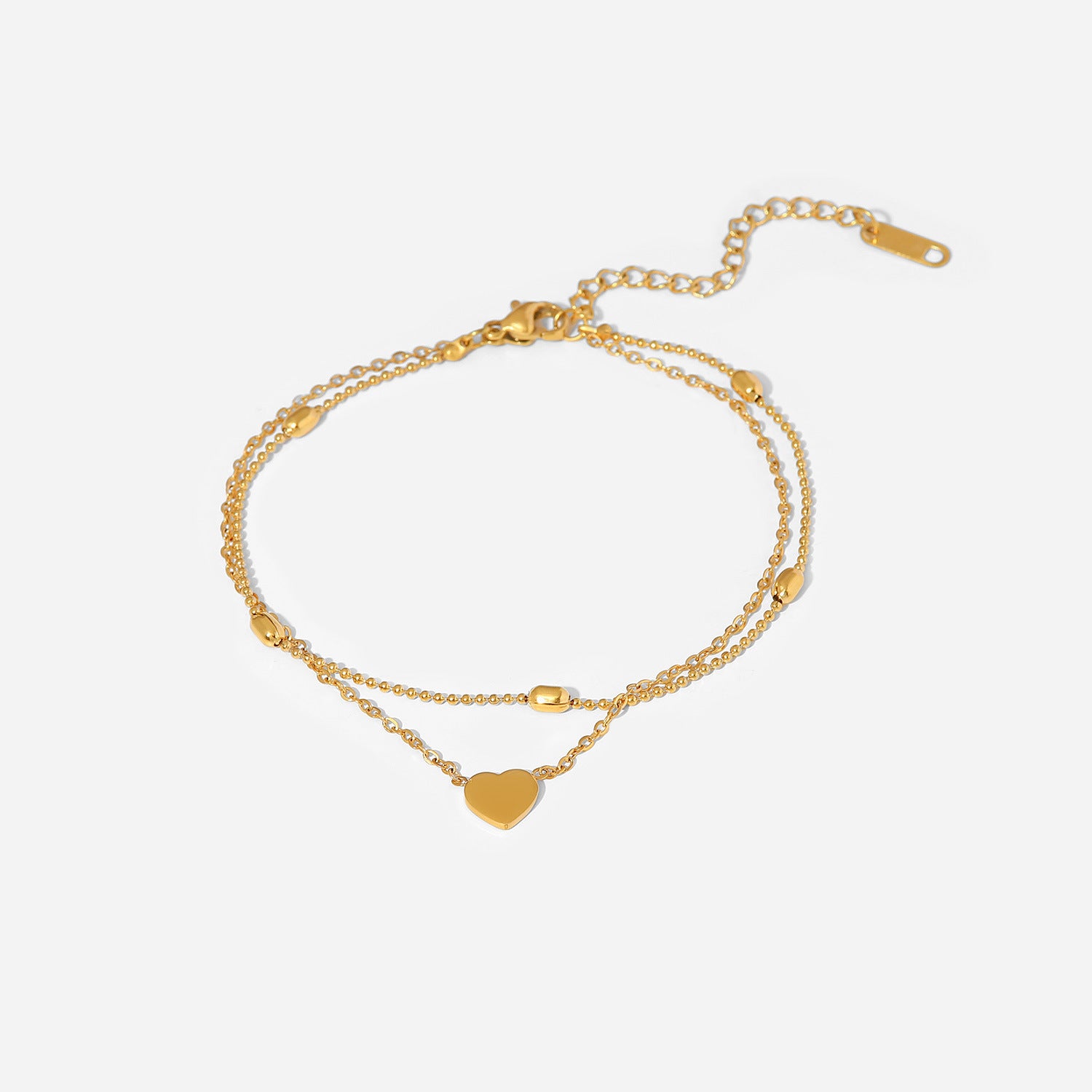 Double Layer Heart Anklet