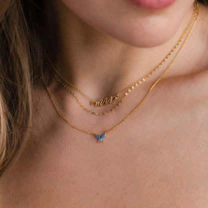 Strength: Opal Butterfly Necklace