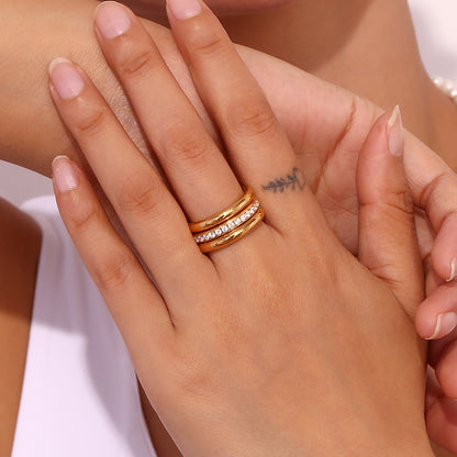 3-Piece Stacking Band Rings Set