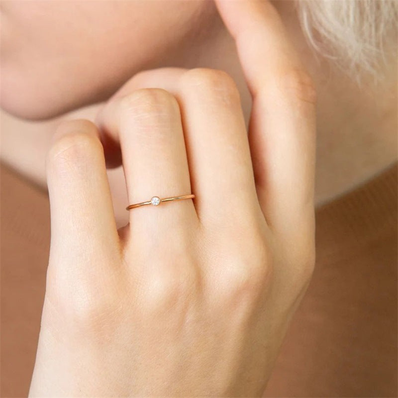 Dainty Stackable Birthstone Ring